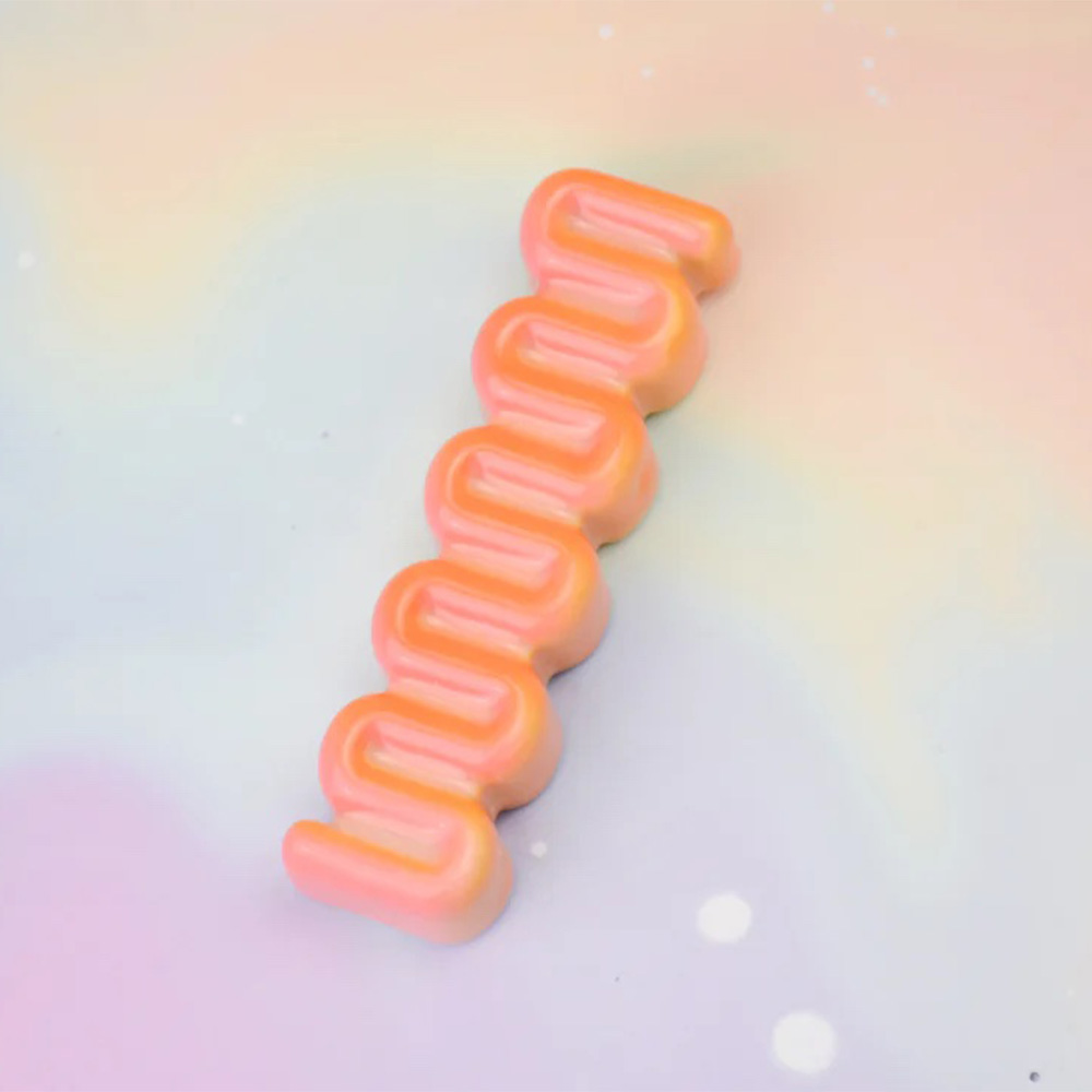 Ribbon Mezuzah in Flamino Fade (Feldi Studios)