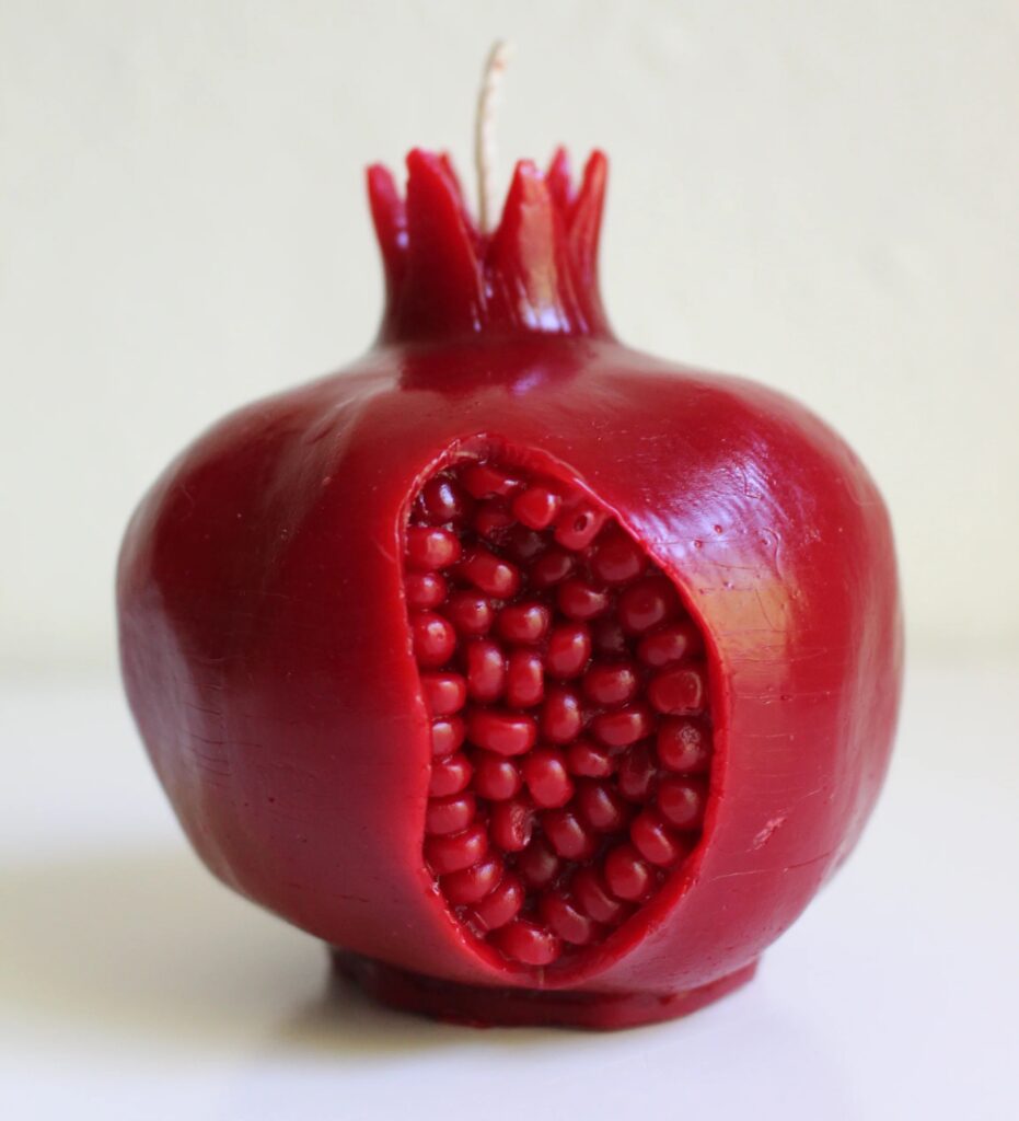 Intriciate Crimson Pomegranate Candle (Jewitches)