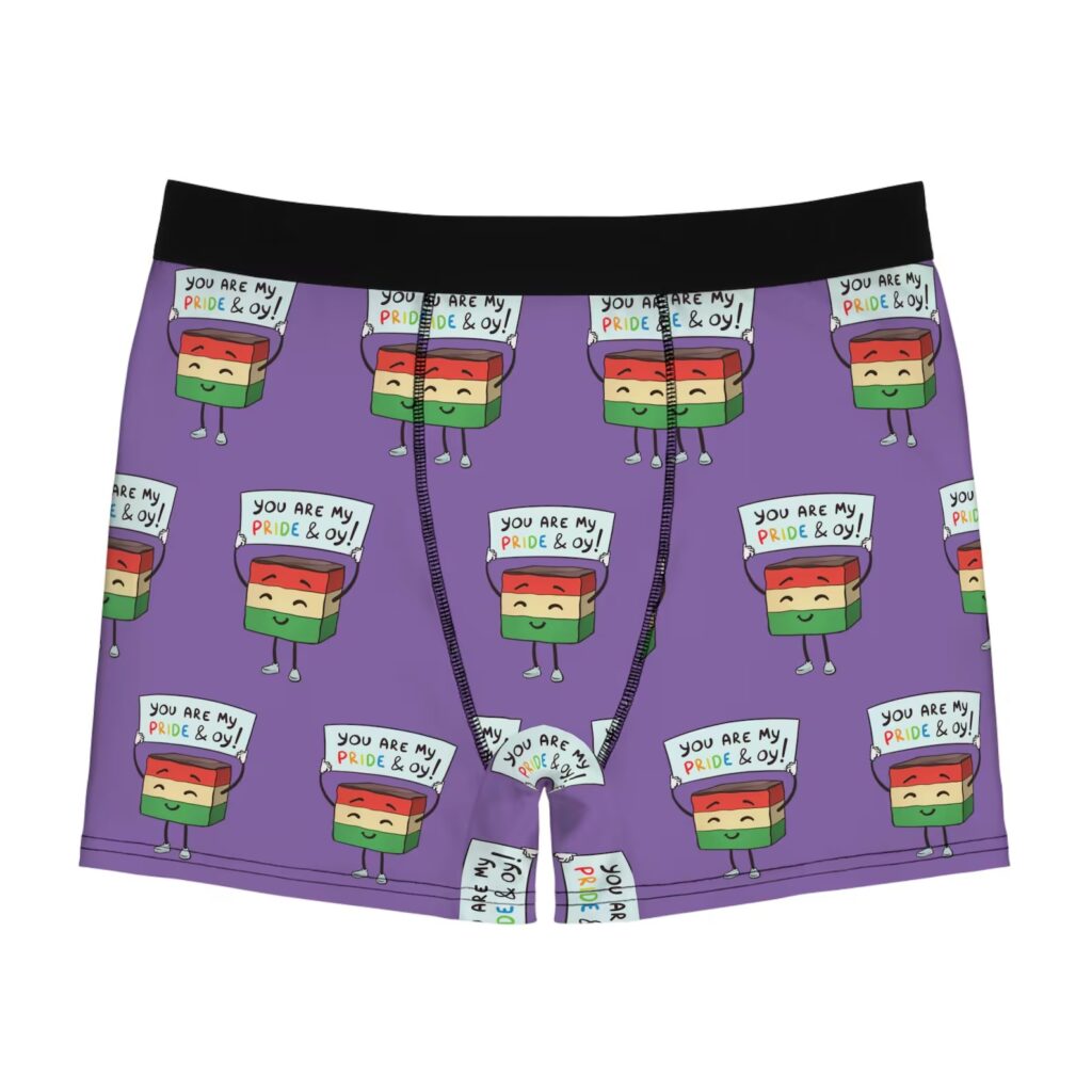Gay Pride Boxers by Jewish Greeting Cards (Etsy)