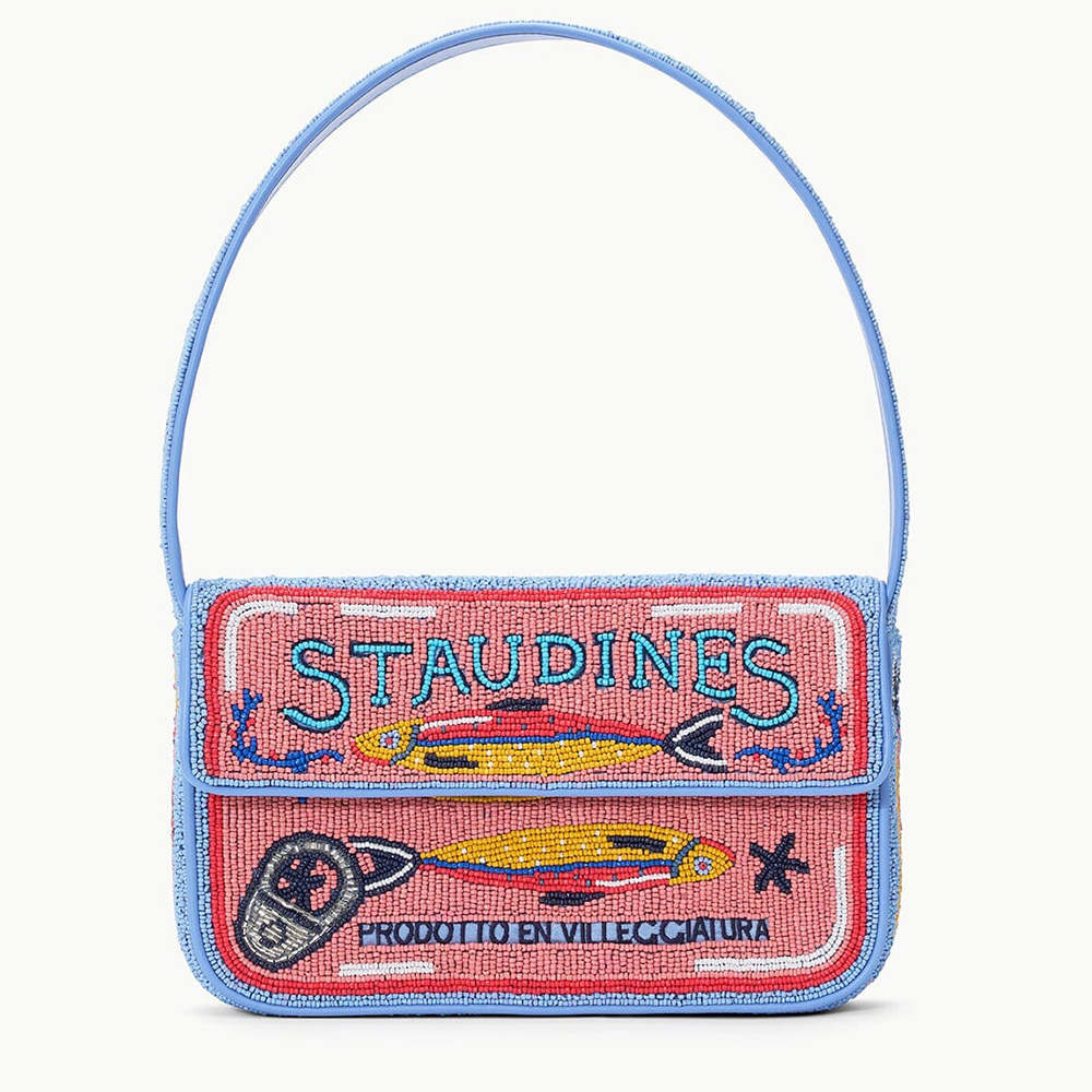 Tommy Beaded Bag Staudines in Pink (Staud)