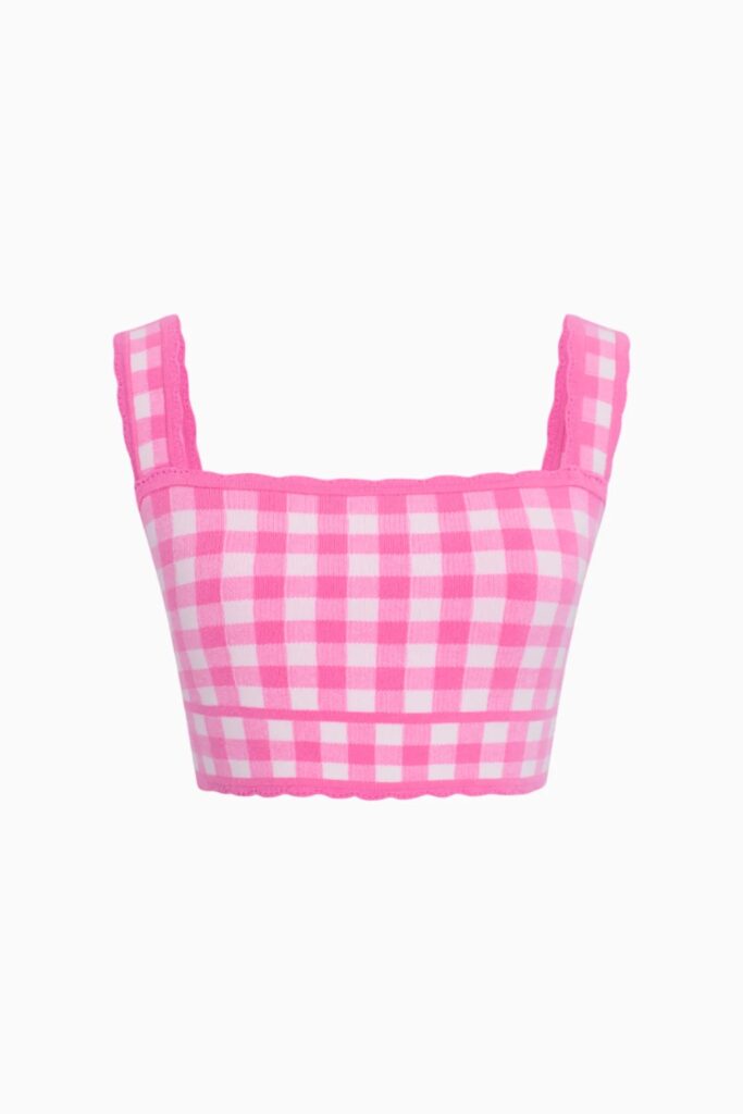 Jessyn Checkered Knit Tank (LoveShackFancy)