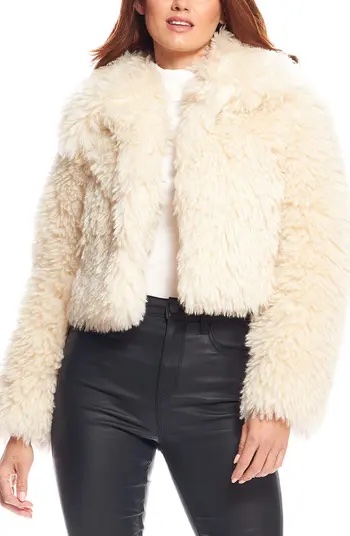 Donna Salyers Fabulous Furs Snowdrift Faux Fur Jacket in Ivory (Nordstrom)