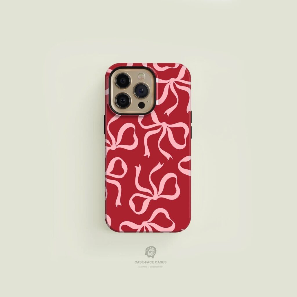 Pink Bows iPhone Case by TheCaseFaceShop (Etsy)