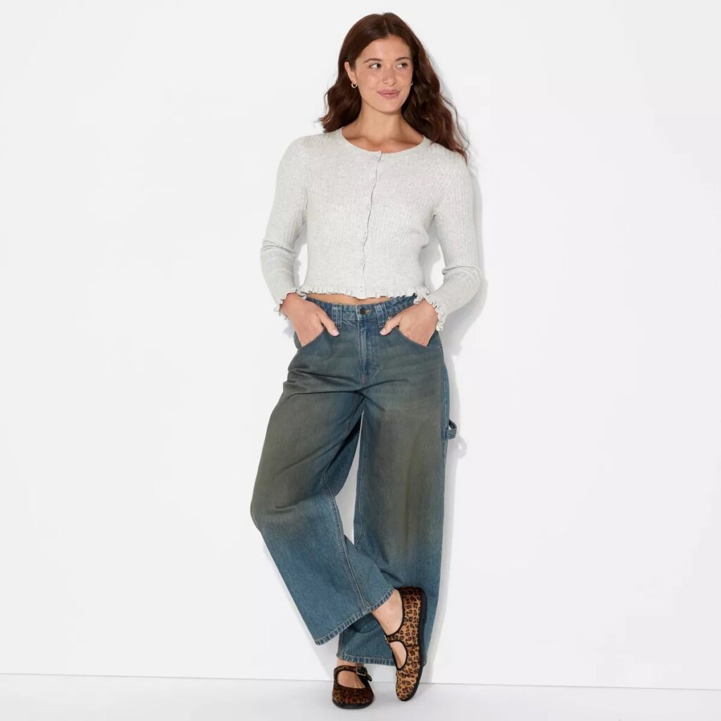 Crewneck Ribbed Cardigan (Target)