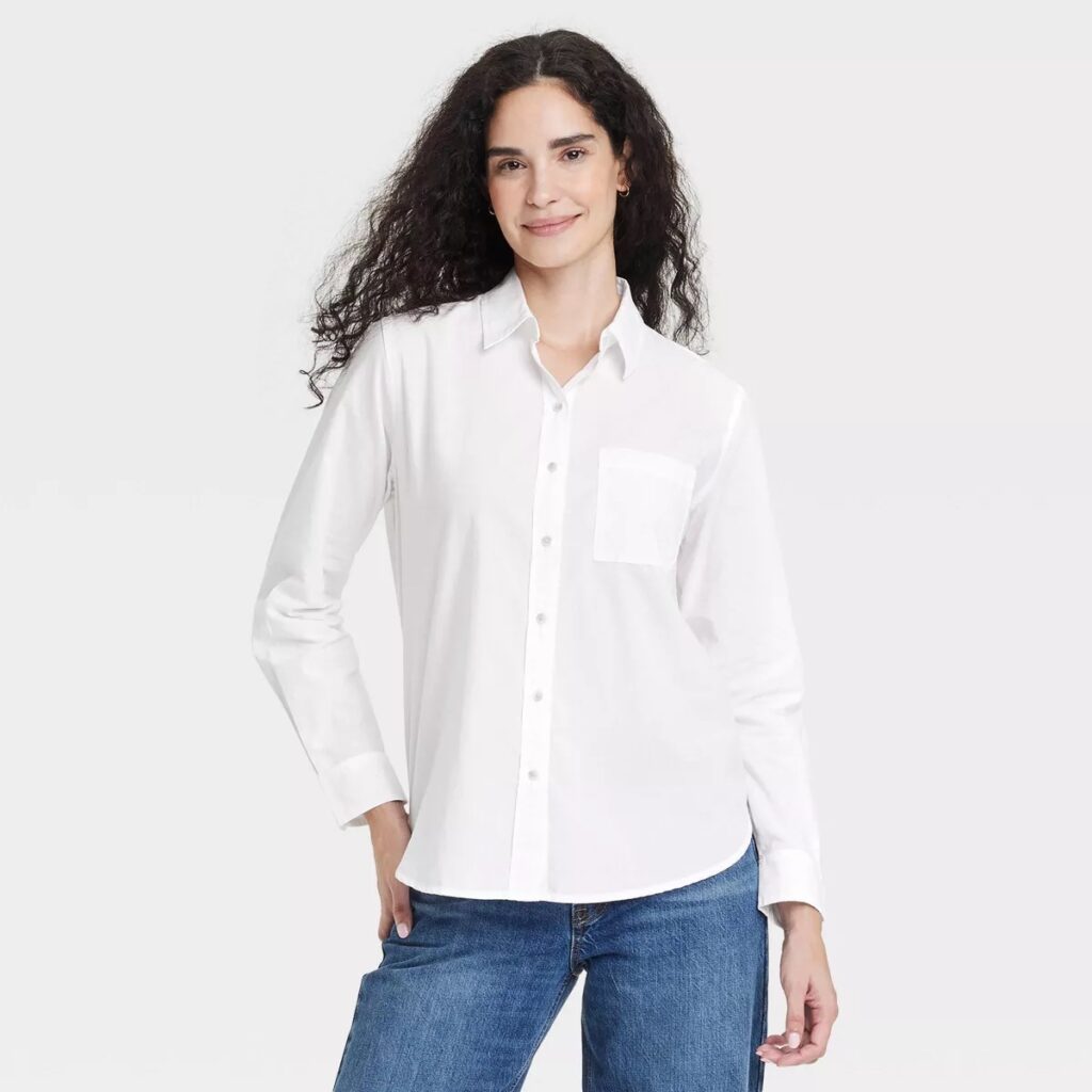 Long-Sleeve Button-Down Shirt (Target)