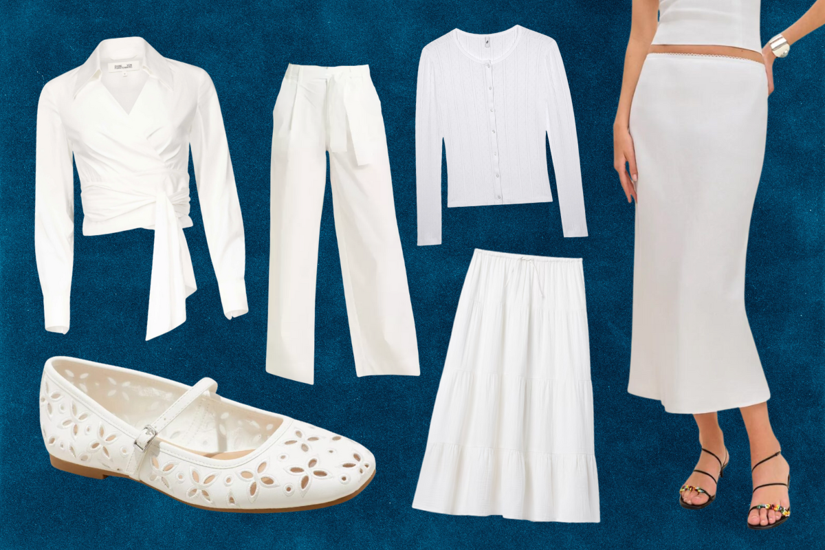 White clothes for Yom Kippur from Target, Quince, Reformation, Gap, Brooks Brothers and Diane von Furstenberg