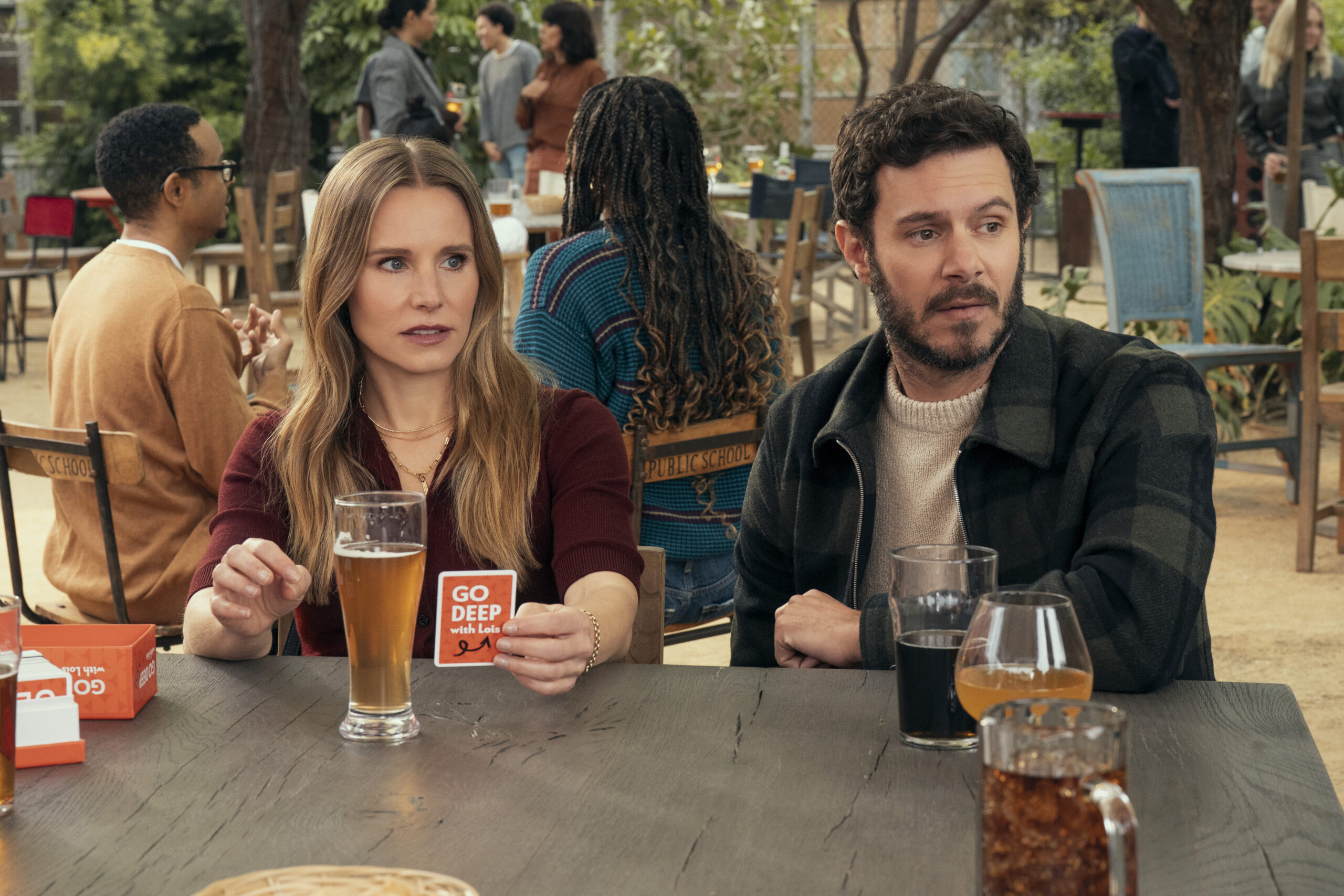 Nobody Wants This. (L to R) Kristen Bell as Joanne, Adam Brody as Noah in episode 209 of Nobody Wants This.