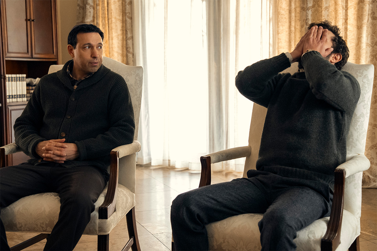 Alex Karpovsky and Adam Brody in Nobody Wants This.