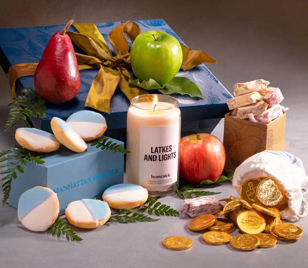 Let's Get Lit for Hanukkah Basket (Manhattan Fruiter)