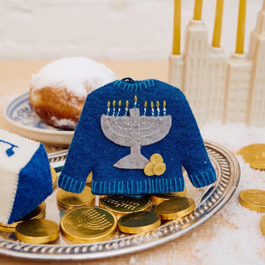 Hanukkah Sweater Ornament by Craftspring (Etsy)