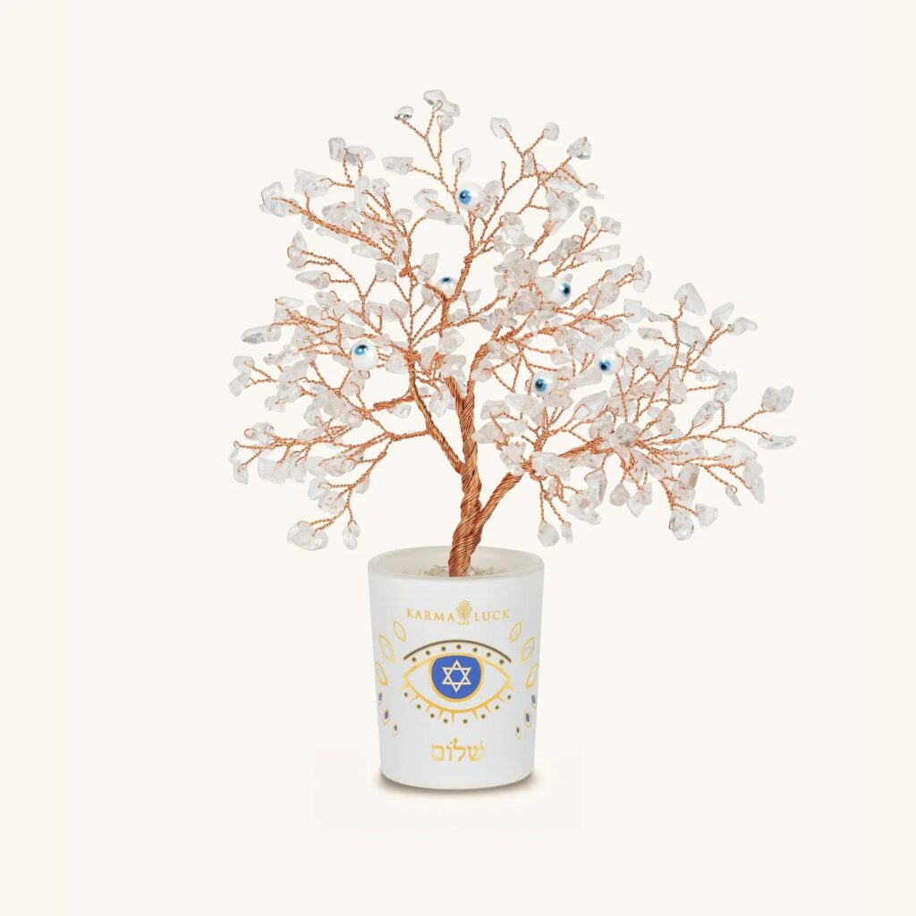 Clear Quartz Hanukkah Tree (Karma and Luck)