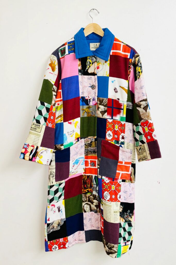 Scrap Patch Quilted Long Coat (Fashion Brand Company)