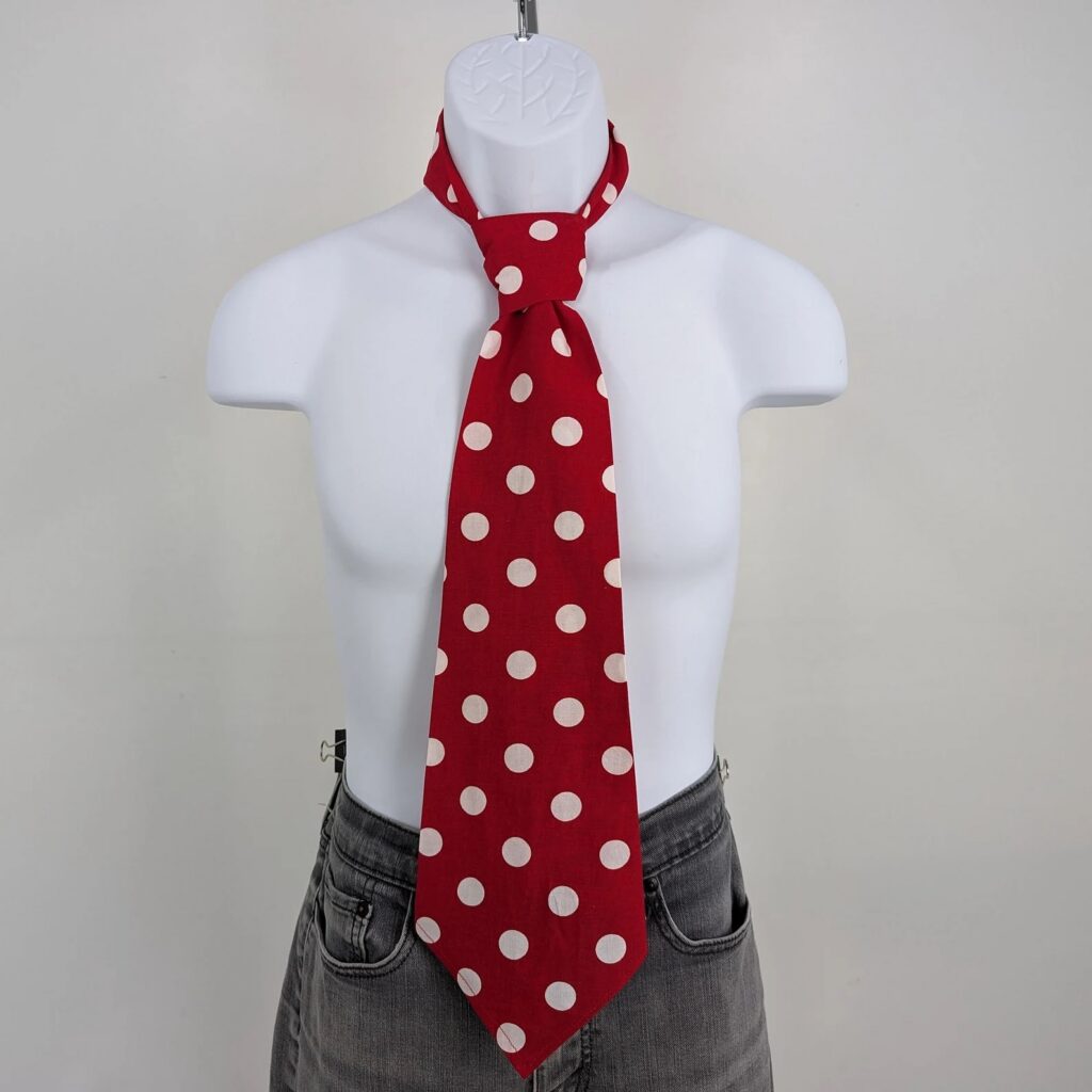 Oversized Red Polka Dot Necktie by skirtinonby (Etsy)
