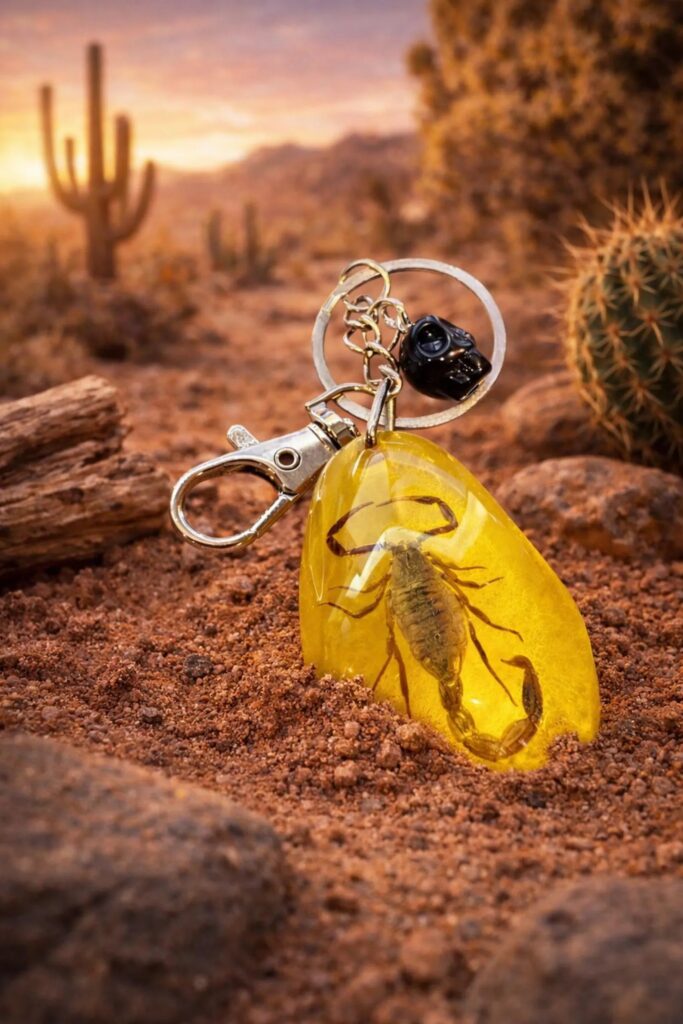 Real Scorpion Keychain