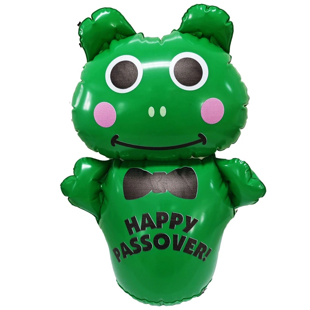 20.75" Green and Black Unique Inflatable Hoppy Passover Frog (Bed Bath & Beyond)