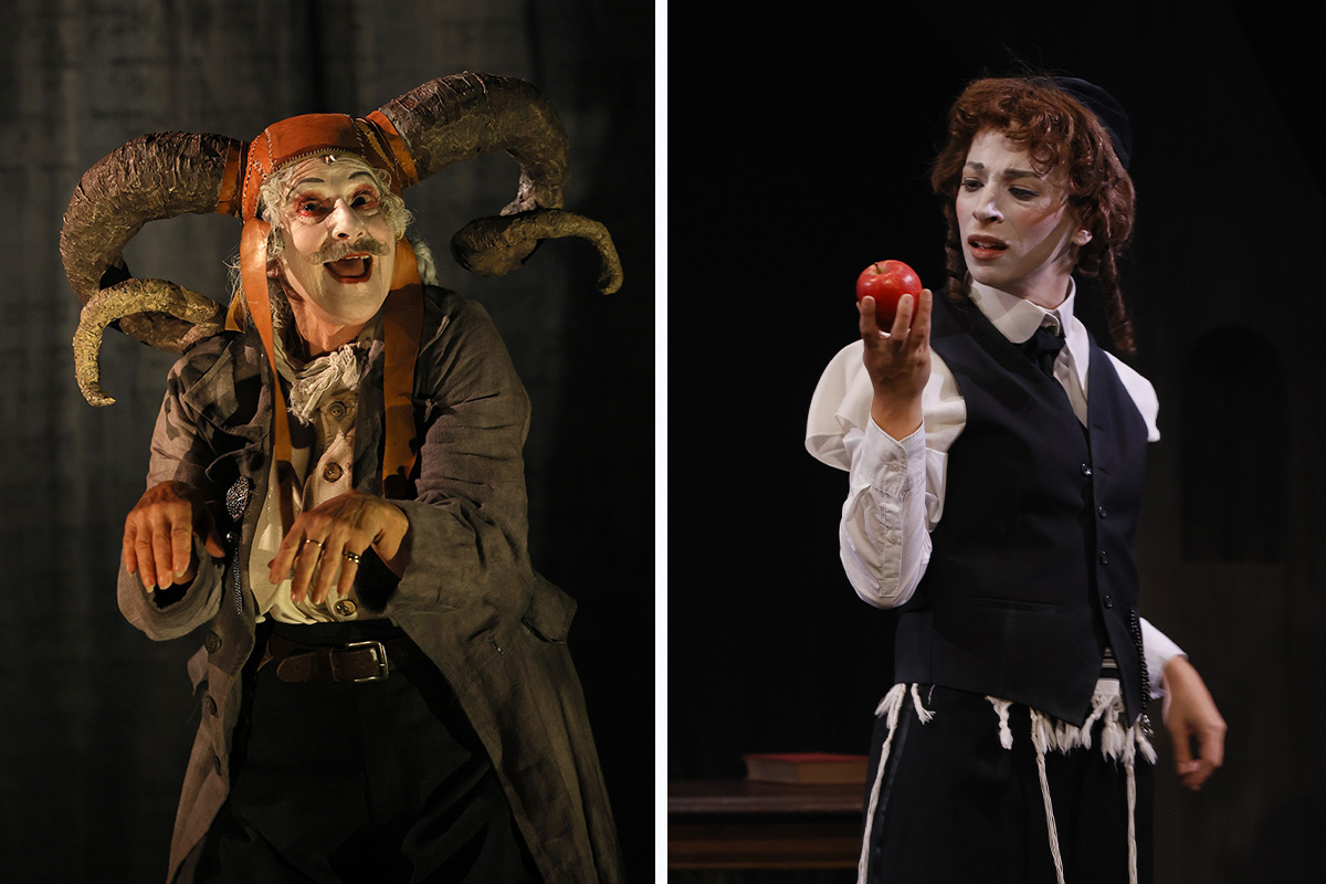 The Figure and Yentl in Kadimah Yiddish Theatre's production of Yentl