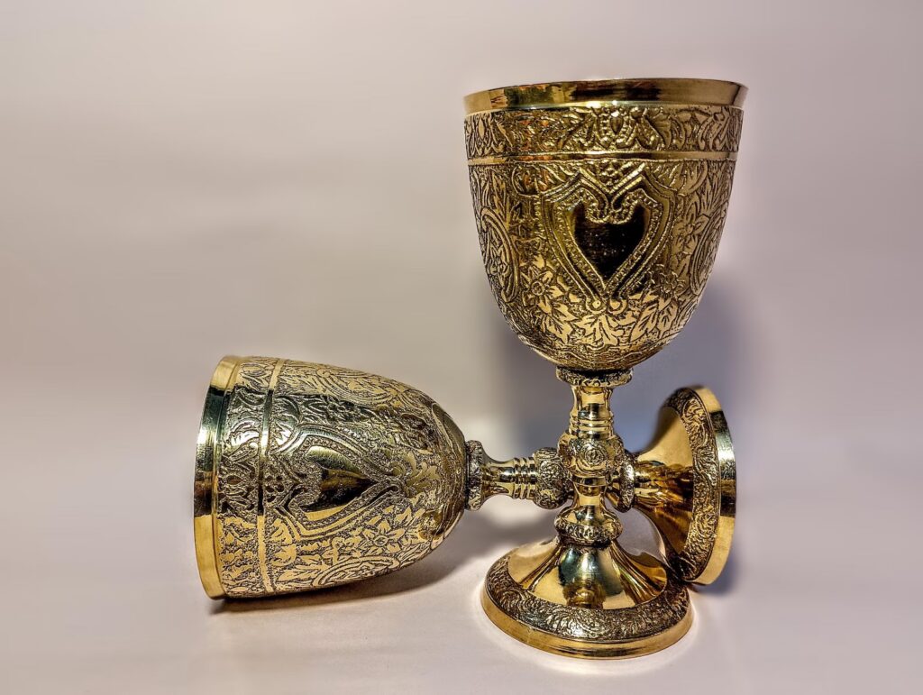 Personalized Brass Chalice by AntiquaCraft (Etsy)