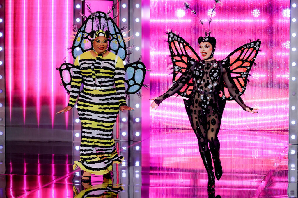Nini Coco and Patsy Coco (Jason Simpson) on RuPaul's Drag Race on MTV.