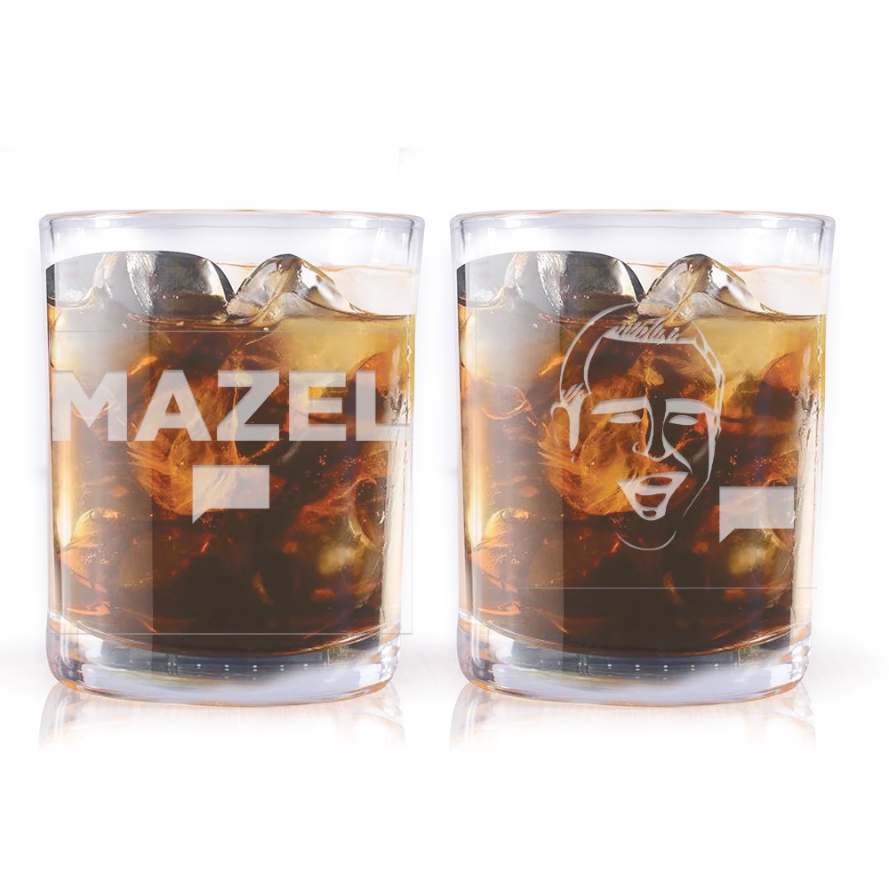Watch What Happens Live with Andy Cohen Mazel Laser Engraved Rocks Glass Set (Bravo)
