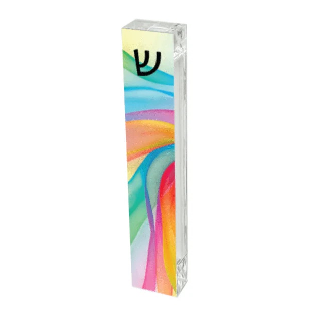 Colorful Swirl Acrylic Mezuzah (ModernTribe)