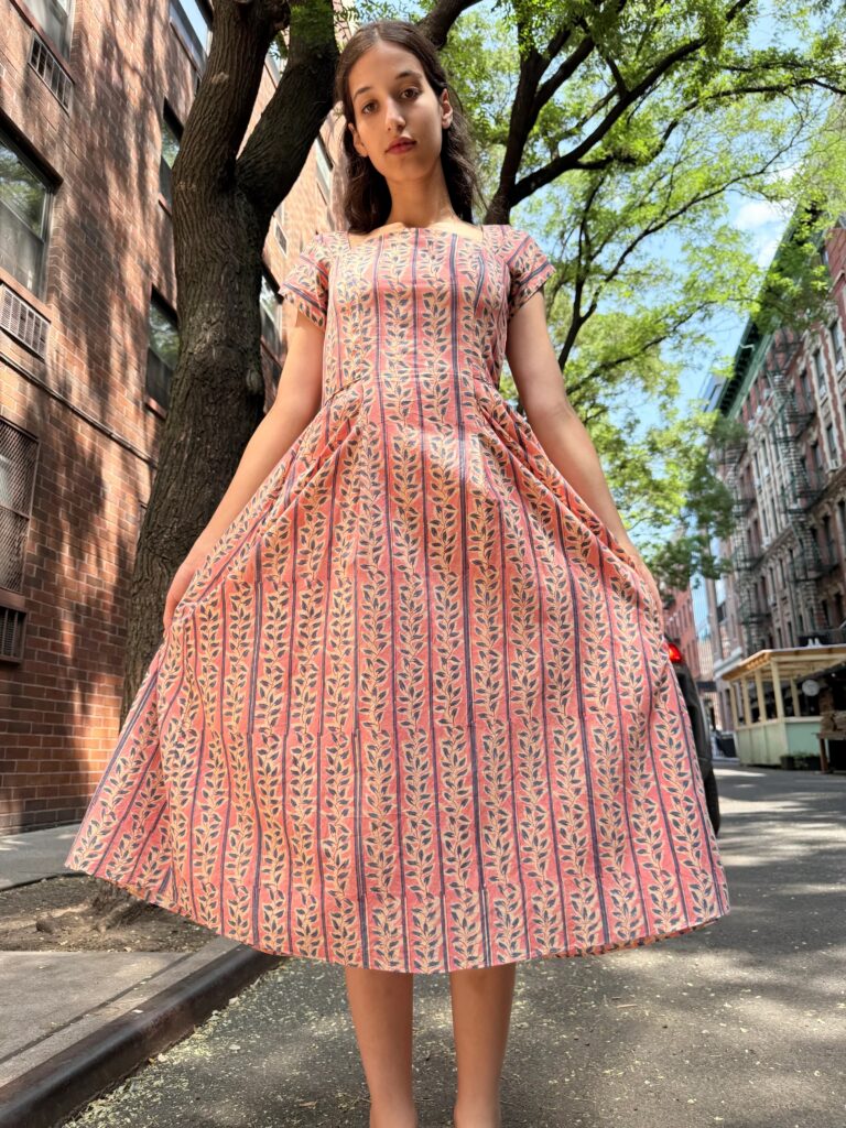 Lillian Dress in Pink Vines (Batsheva)