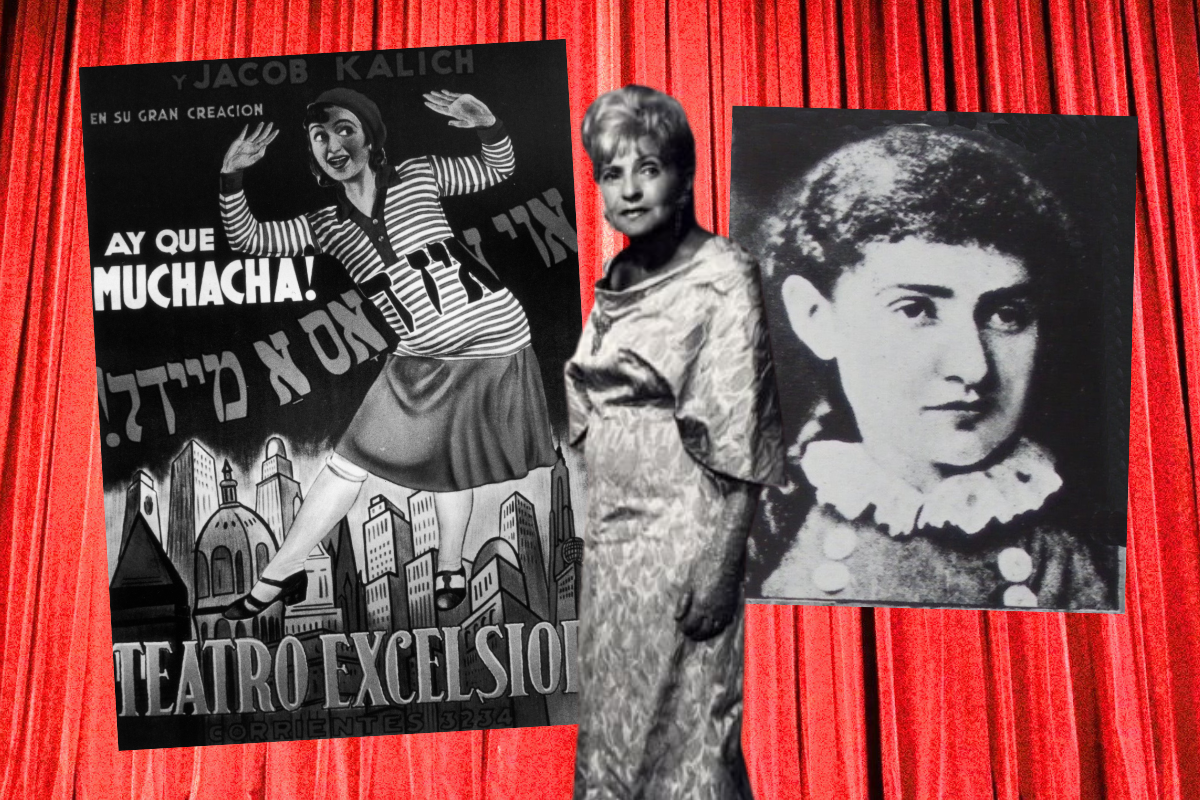 Molly Picon, Ida Kaminski and Sophie Karp, actresses of the Yiddish theater Golden Age.