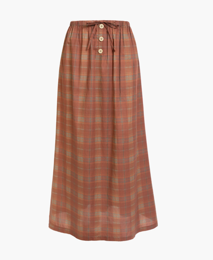 Plaid Maxi Skirt (Oddli)
