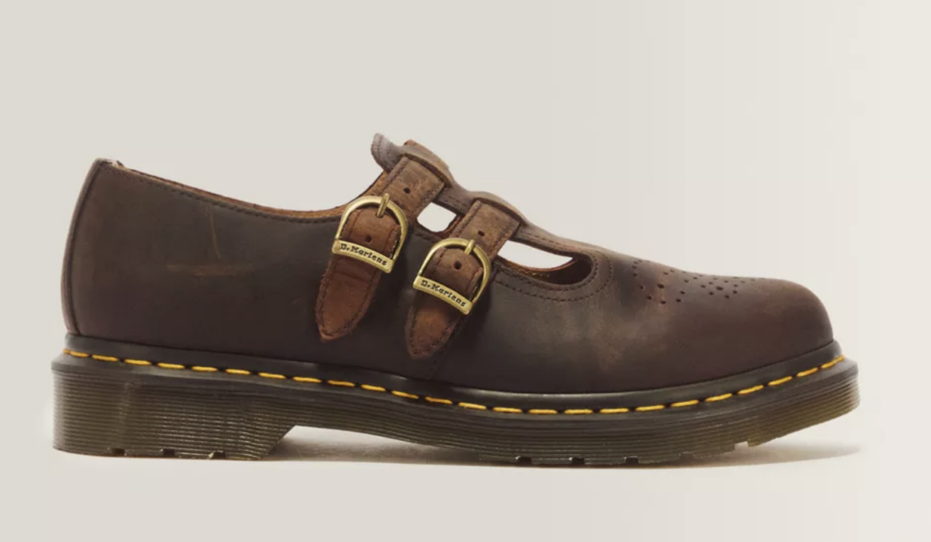 Crazy Horse Leather Mary Jane Shoes (Dr. Martens)