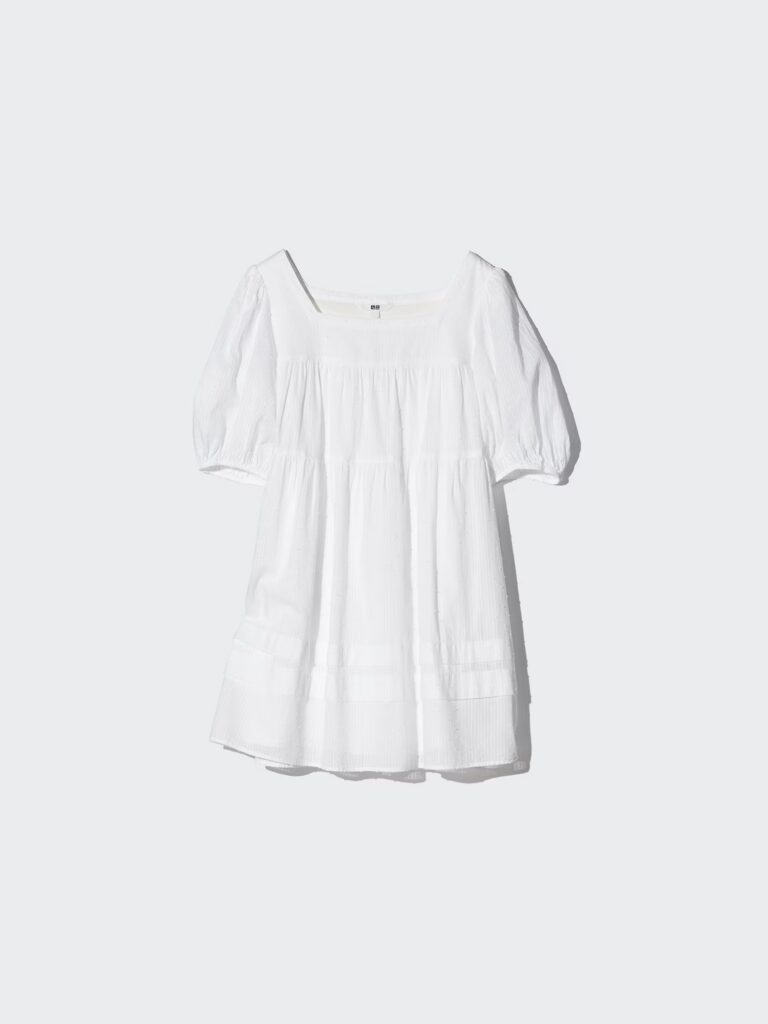 Cotton Dobby Mini Dress (Uniqlo)