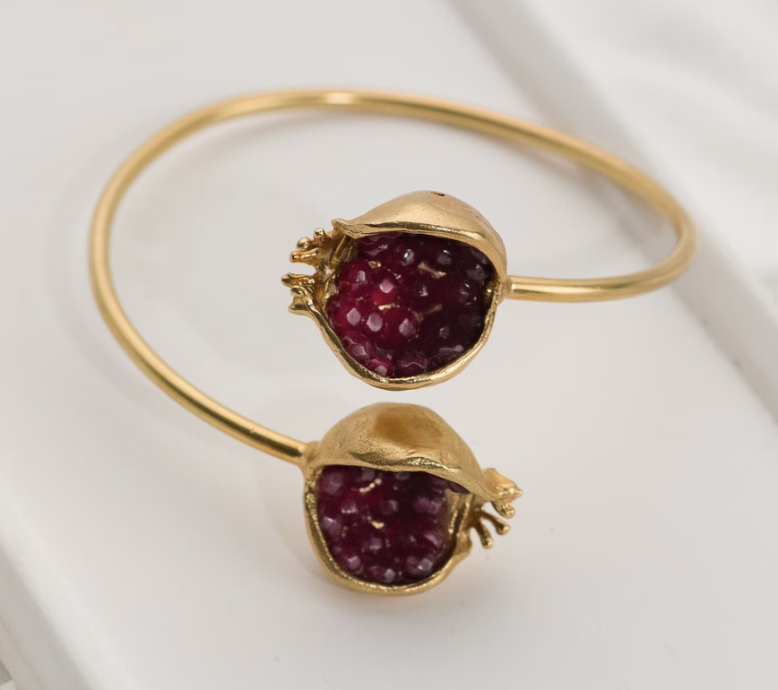 Pomegranate Bracelet (MeyArtDesign on Etsy)